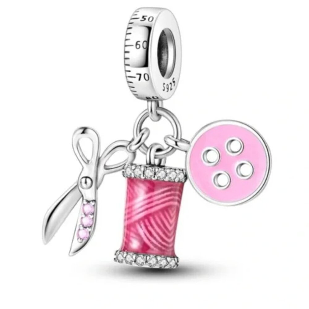 Love Sewing 925S Charm Compatible with Pandora Bracelet